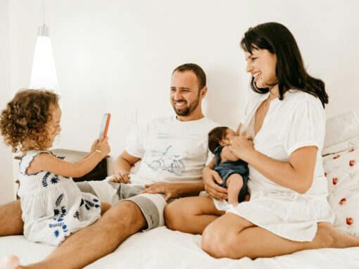Photo by Jonathan Borba man in white crew neck t-shirt sitting beside woman in white crew neck t-shirt
